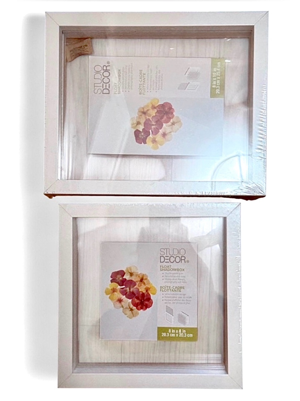 BNWT! Studio Decor White Shadow Box Frame - Set of 2